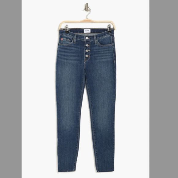 NWT $225 Hudson Size 29 Natalie Midrise Skinny Corp Button Front Jeans - Picture 3 of 12